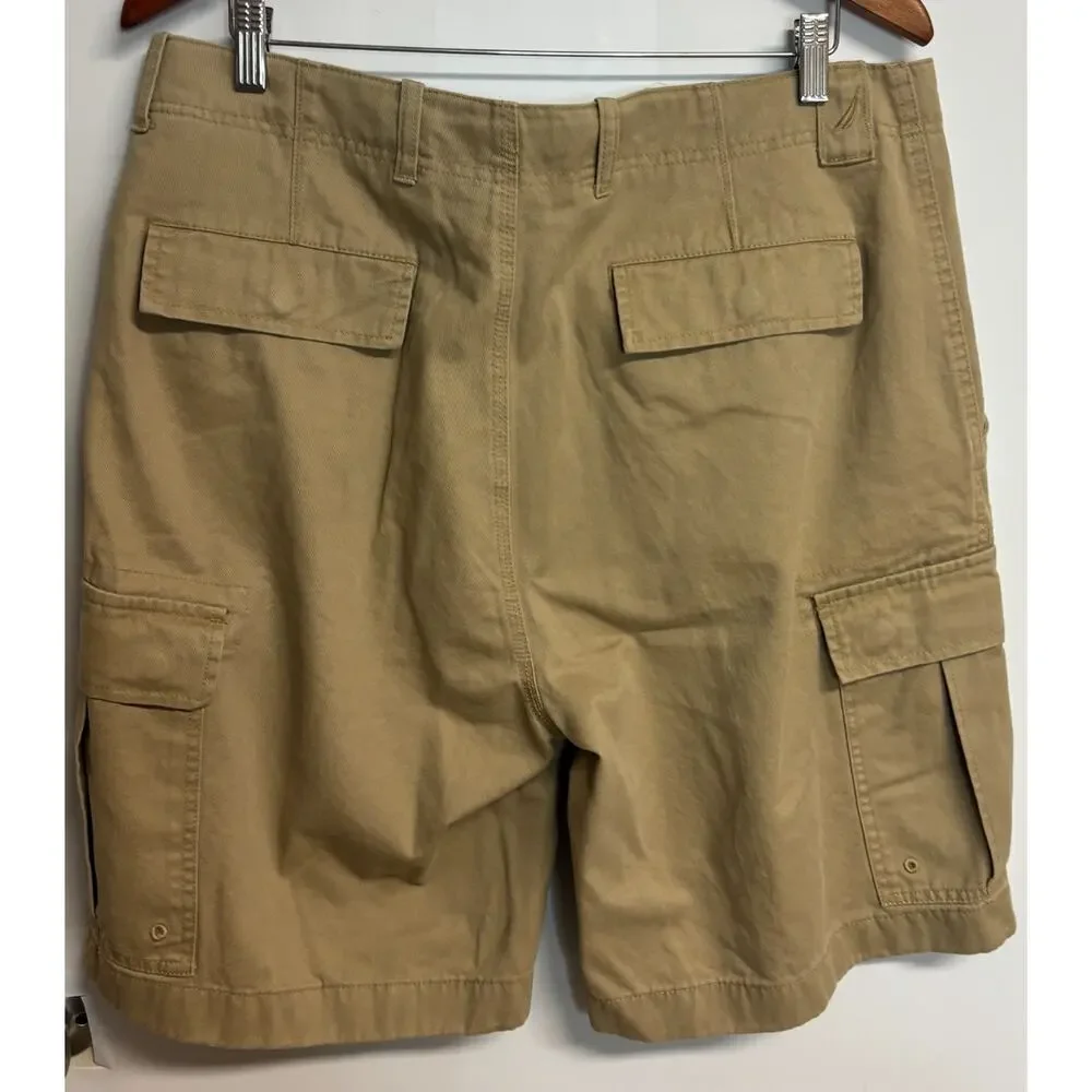Nautica Saltaire PING Cargo & Chino Shorts Bundle Tan Beige Size 36 New Lot 4